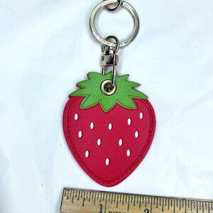 Strawberry Pouch Purse Charm Fruit Keychain Air Tag Pocket New